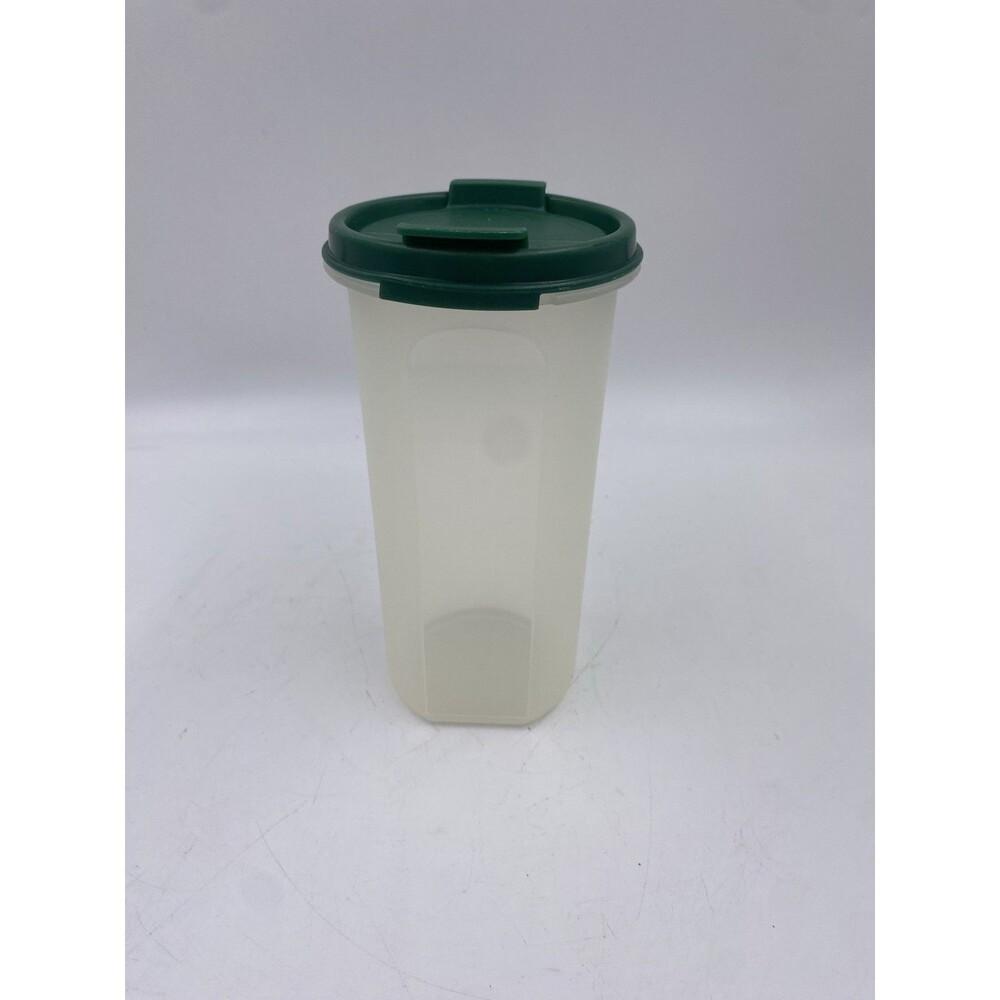 Vintage Tupperware 22 fl oz Container 1641-32 w/ Green 2 Way Lid 1912-6